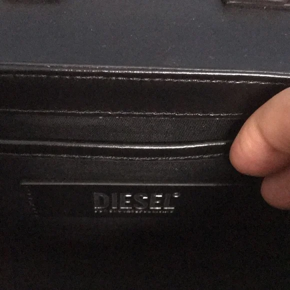 Diesel 1DR-lconic shoulder bag in nappa leather Black - Picture 5 of 7